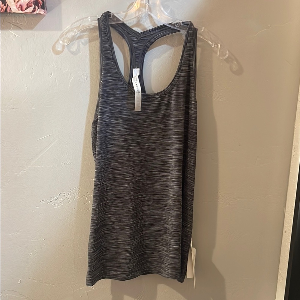 Lululemon Athletica Gray Fitted Racerback Tank Top